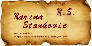 Marina Stanković vizit kartica